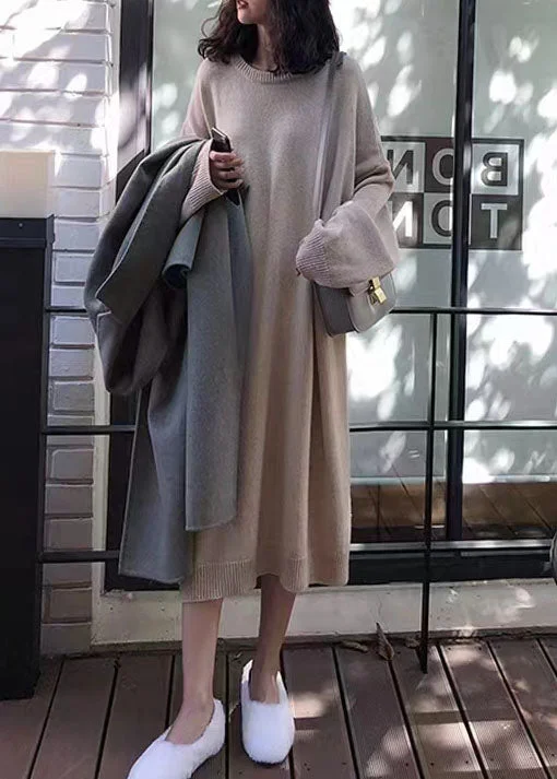 Plus Size Women's Open - Front Cardigan Style Sweater DressesPullover pink Sweater dresses Quotes o neck fall knitted dress Plus Size Women's Open - Front Cardigan Style Sweater DressesPullover pink Sweater dresses Quotes o neck fall knitted dress