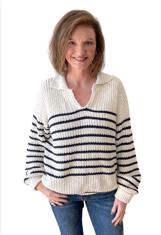 V - Neck Women's Ribbed Wool Sweaters for FallQuick Decisions Sweater