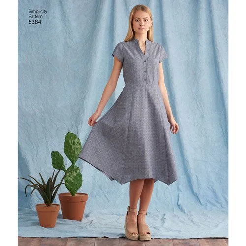 Plus Size Women's Asymmetric Hem Sweater Dresses in Modern DesignsSimplicity Dress and Top S8384 Plus Size Women's Asymmetric Hem Sweater Dresses in Modern DesignsSimplicity Dress and Top S8384