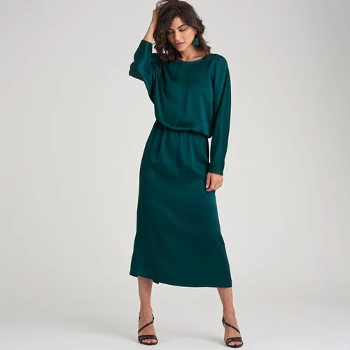 Plus Size Women's Long Sleeve Cable Knit Sweater DressesSimplicity Dress S9010