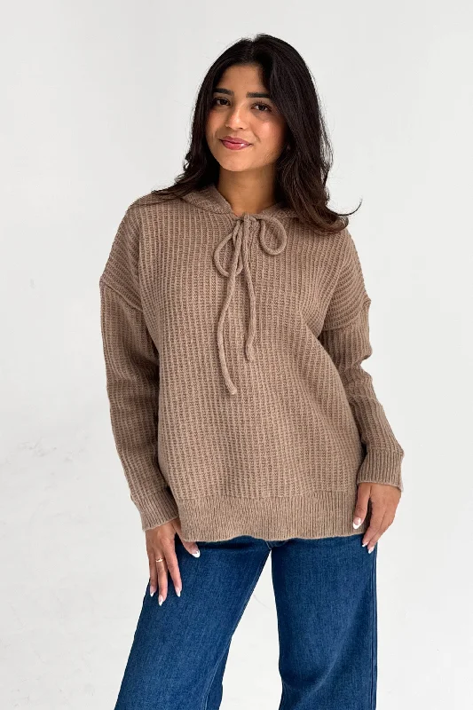 Plus Size Women's Sequined Sweaters for Special OccasionsSkylar Sweater in Mocha