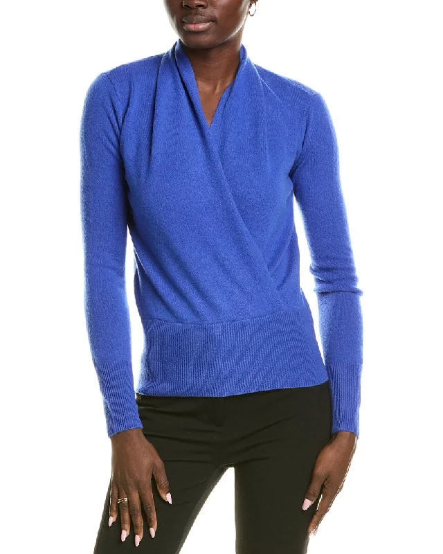 Mini - Length Women's Chunky Knit Sweater Dresses in Bold Huessofiacashmere Modern Faux Wrap Cashmere Sweater Mini - Length Women's Chunky Knit Sweater Dresses in Bold Huessofiacashmere Modern Faux Wrap Cashmere Sweater