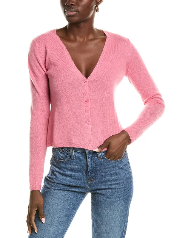 Knee - Length Women's Wool Blend Sweater Dresses in Neutral Colorssofiacashmere Modern V-Neck Cashmere Cardigan Knee - Length Women's Wool Blend Sweater Dresses in Neutral Colorssofiacashmere Modern V-Neck Cashmere Cardigan