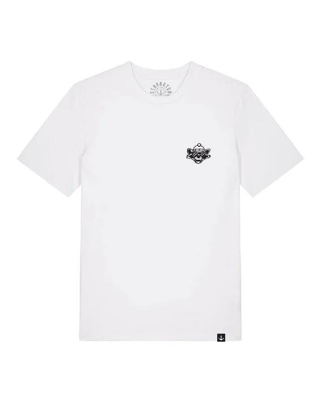 Crew Neck Women T Shirt with a Timeless DesignStoked Fred Organic T-Shirt - White