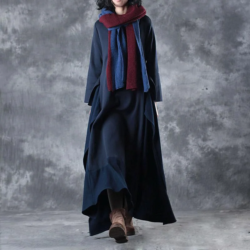 Short Sleeve Women's Cashmere Sweater Dresses in Pastel Huesstylish dark blue patchwork sweater dress Loose fitting side open maxi dress caftans vintage asymmetrical spring dresses Short Sleeve Women's Cashmere Sweater Dresses in Pastel Huesstylish dark blue patchwork sweater dress Loose fitting side open maxi dress caftans vintage asymmetrical spring dresses