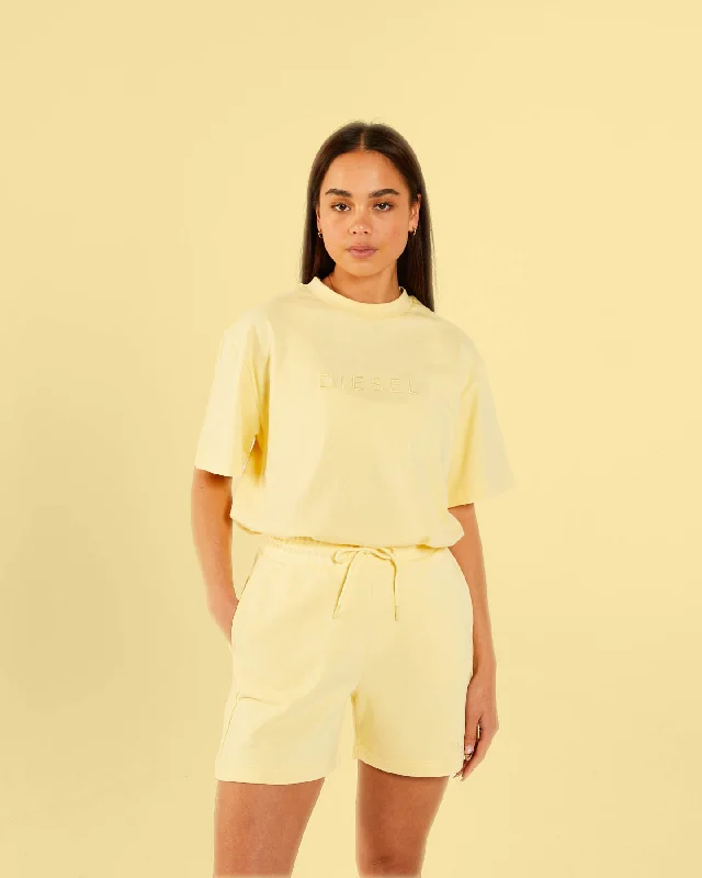Sleeveless Women T Shirt for Summer ComfortArlene Tee Soft Yellow