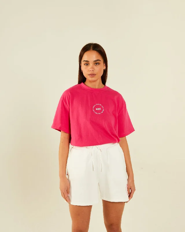 Plus Size Women T Shirt for a Comfortable and Flattering FitReesa Tee Pink Yarrow