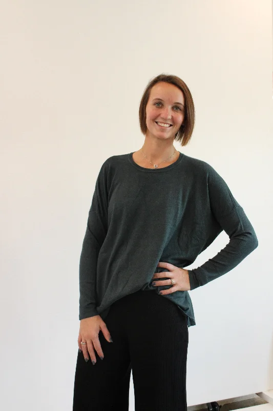 Women's Long Sleeve Turtleneck Cashmere SweatersTEANA  DROP SHOULDER SWEATER