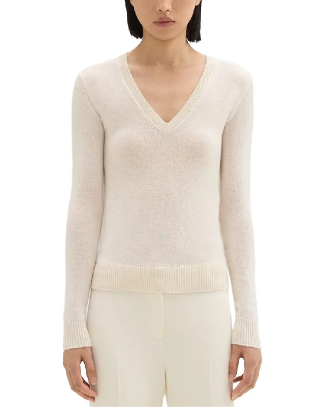Plus Size Women's Asymmetric Hem Sweater Dresses in Modern DesignsTheory Wool V-Neck Sweater Plus Size Women's Asymmetric Hem Sweater Dresses in Modern DesignsTheory Wool V-Neck Sweater