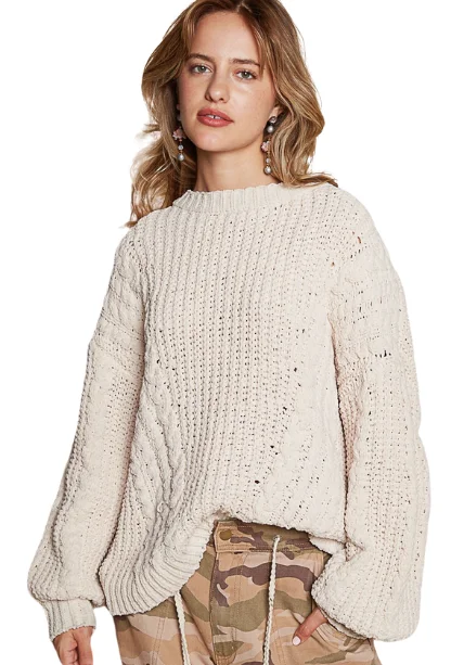 Boat Neck Women's Merino Wool Sweaters in Neutral ShadesTried It All Sweater