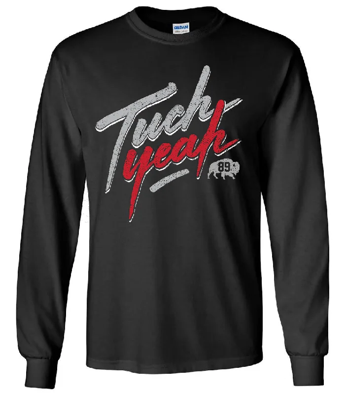 Sequined Women T Shirt for a Sparkly Night OutTuch Yeah - Black & Red - LongSleeve T Sequined Women T Shirt for a Sparkly Night OutTuch Yeah - Black & Red - LongSleeve T