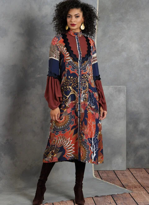 Plus Size Women's Asymmetric Hem Sweater Dresses in Modern DesignsVogue Dress and Tunic V1904 Plus Size Women's Asymmetric Hem Sweater Dresses in Modern DesignsVogue Dress and Tunic V1904