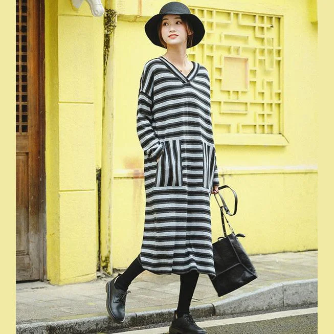 Short Sleeve Women's Cashmere Sweater Dresses in Pastel HuesWomen Fashion Gray Striped Loose Sweater Dresses For Winter Short Sleeve Women's Cashmere Sweater Dresses in Pastel HuesWomen Fashion Gray Striped Loose Sweater Dresses For Winter