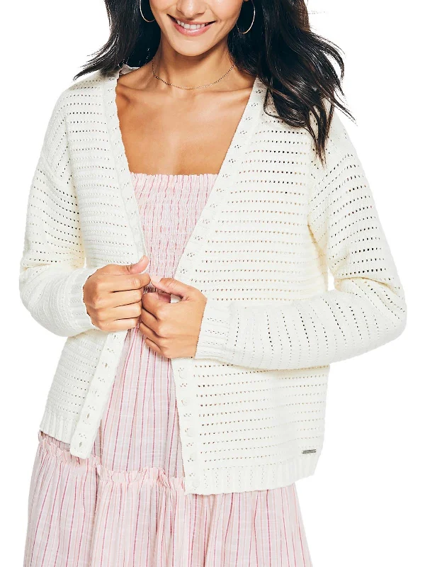 Short Sleeve Women's Cashmere Sweater Dresses in Pastel HuesWomens Crochet Button Front Cardigan Sweater Short Sleeve Women's Cashmere Sweater Dresses in Pastel HuesWomens Crochet Button Front Cardigan Sweater