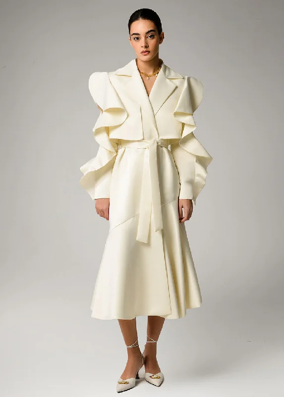 Backless Women Dress for a Sexy and Alluring Look at Evening EventsIVORY TRENCH