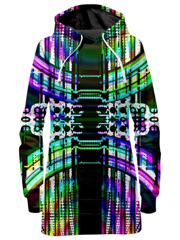 Women's zip - up sweatshirt in pastel blue for a soft and stylish outfitAstral Gate Hoodie Dress