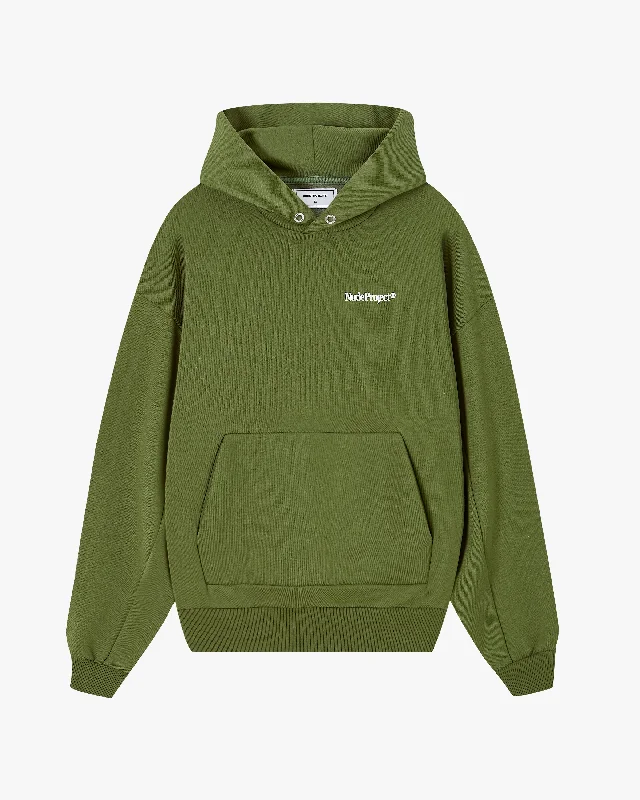 Women's hoodie with a kangaroo pocket and a pom - pom drawstring for added charmORIGINS HOOD GREEN Women's hoodie with a kangaroo pocket and a pom - pom drawstring for added charmORIGINS HOOD GREEN