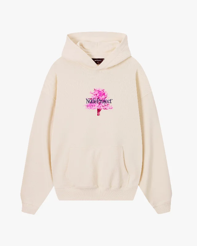 Women's crew - neck sweatshirt in a heather gray shade for a classic and versatile optionFLEUR DE CERISIER HOOD MARSHMALLOW Women's crew - neck sweatshirt in a heather gray shade for a classic and versatile optionFLEUR DE CERISIER HOOD MARSHMALLOW