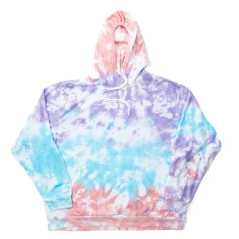 Women's crew - neck sweatshirt in a heather gray shade for a classic and versatile optionCotton Candy Tie Dye Giant Hoodie