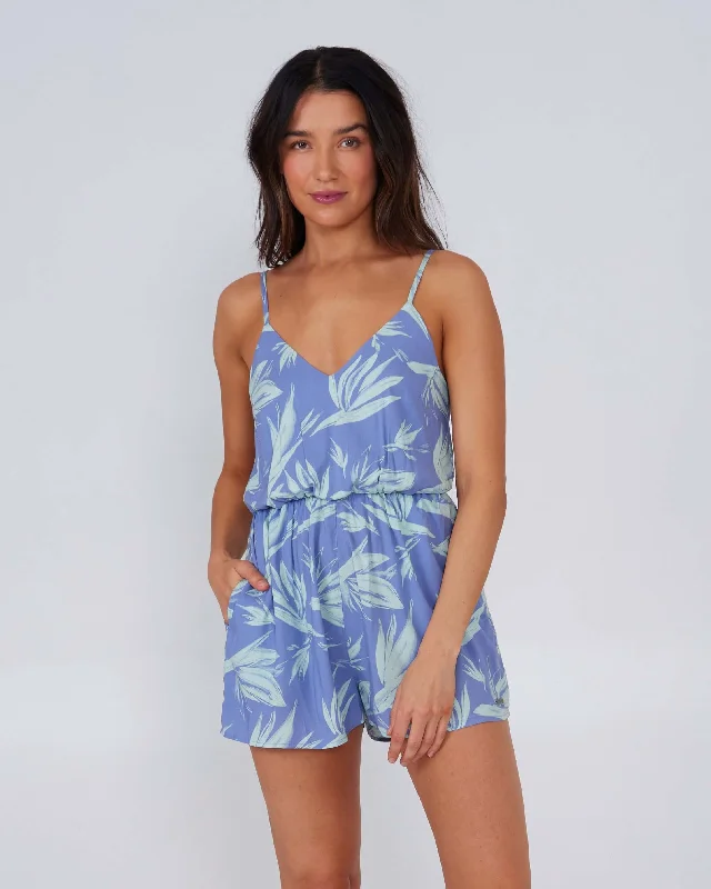Women's cropped satin jackets in pastel shades for a glamorous evening outDrifting Romper - Blue Dusk Women's cropped satin jackets in pastel shades for a glamorous evening outDrifting Romper - Blue Dusk