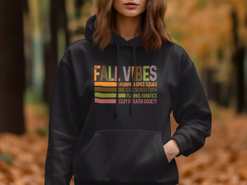 Women's hoodie with a glittery print for a glamorous and sparkly appearanceFall Vibes Organic Cotton Hoodie Women's hoodie with a glittery print for a glamorous and sparkly appearanceFall Vibes Organic Cotton Hoodie