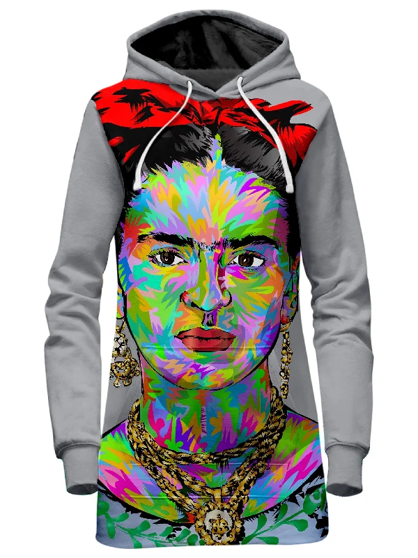 Women's oversized cropped hoodie with drawstrings for a trendy lookFrida Hoodie Dress Women's oversized cropped hoodie with drawstrings for a trendy lookFrida Hoodie Dress