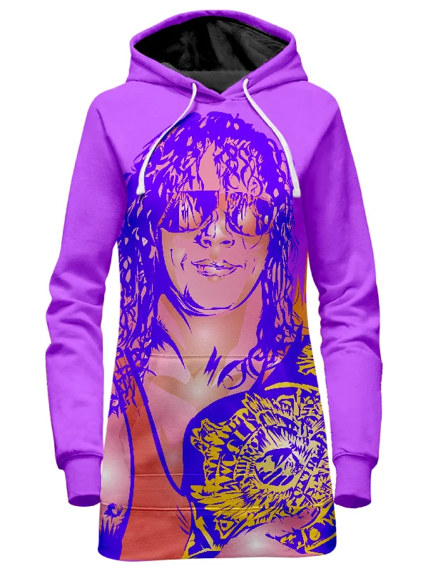 Women's graphic - printed sweatshirt featuring floral patterns for a feminine touchHart Hoodie Dress Women's graphic - printed sweatshirt featuring floral patterns for a feminine touchHart Hoodie Dress