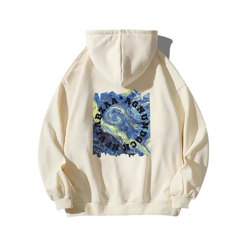Women's mock - neck sweatshirt made of moisture - wicking material for fitness useHigh Street Oil Painting Hoodie Women's mock - neck sweatshirt made of moisture - wicking material for fitness useHigh Street Oil Painting Hoodie