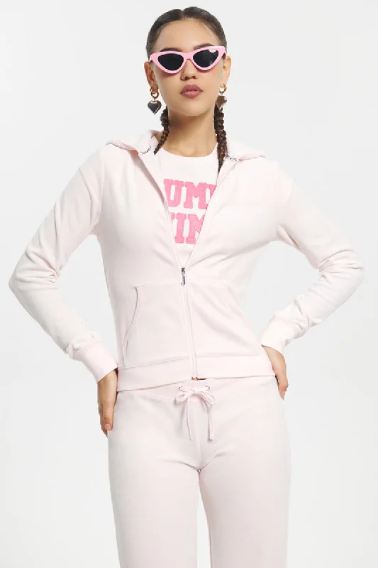 Women's tie - front hoodie in a lightweight fabric for summer layeringClassic Cotton Velour Hoodie Women's tie - front hoodie in a lightweight fabric for summer layeringClassic Cotton Velour Hoodie