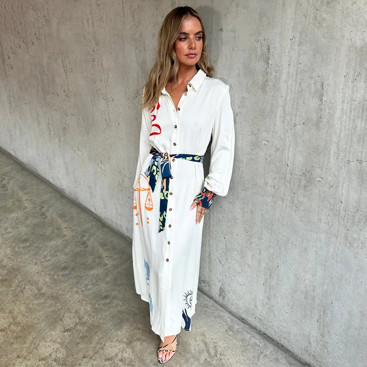 Pleated Women Dress with a Timeless and Elegant TextureMystical Shirt Dress Petite