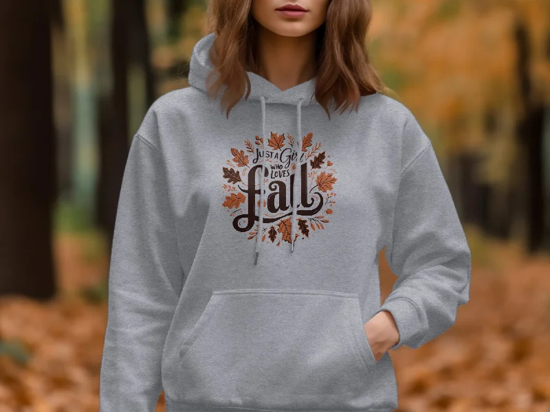 Women's mock - neck sweatshirt made of moisture - wicking material for fitness useJust a girl Who loves Fall Organic Cotton Hoodie