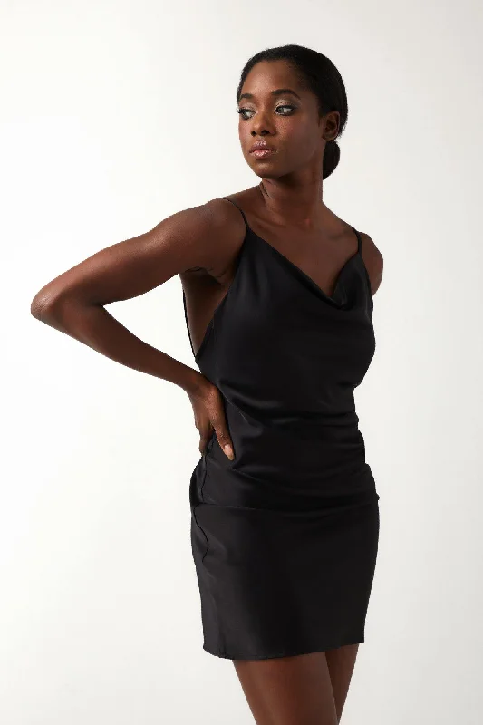 Halter Neck Women Dress to Show Off the Shoulders and NecklinePAIGE Mini Dress - Black Halter Neck Women Dress to Show Off the Shoulders and NecklinePAIGE Mini Dress - Black