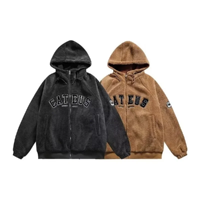 Women's oversized cropped hoodie with drawstrings for a trendy lookReversible Sherpa Hoodie Women's oversized cropped hoodie with drawstrings for a trendy lookReversible Sherpa Hoodie