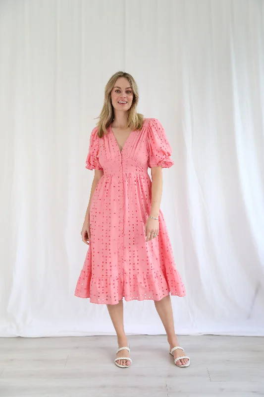 Maxi Women Dress with Floral Print for a Bohemian VibeSalty Bright Ava Midi Dress Pink Maxi Women Dress with Floral Print for a Bohemian VibeSalty Bright Ava Midi Dress Pink