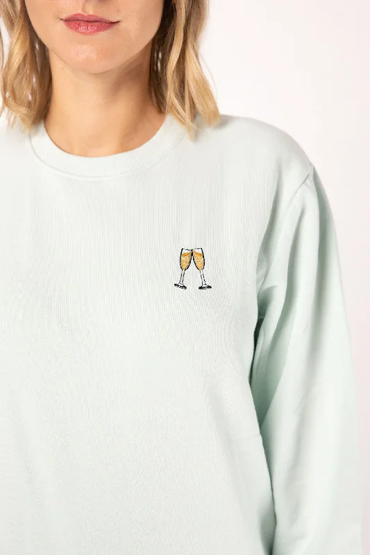 Women's color - block hoodie combining bold hues for a fashion - forward statementSekt | Bestickter Bio-Baumwoll Frauen Pullover Women's color - block hoodie combining bold hues for a fashion - forward statementSekt | Bestickter Bio-Baumwoll Frauen Pullover