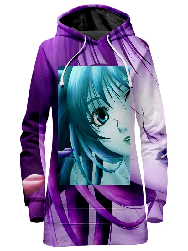 Women's tie - dye hoodie in bright colors for a retro and eye - catching styleShy Hoodie Dress