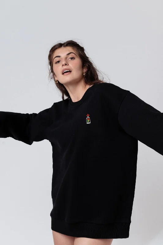 Women's oversized cropped hoodie with drawstrings for a trendy lookSierra Tequila | Bestickter Bio-Baumwoll Frauen Pullover Women's oversized cropped hoodie with drawstrings for a trendy lookSierra Tequila | Bestickter Bio-Baumwoll Frauen Pullover