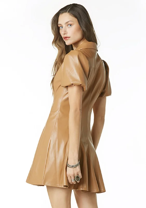 Wrap - Style Women Dress with Adjustable Fit for All Body TypesThora Vegan Leather Dress Wrap - Style Women Dress with Adjustable Fit for All Body TypesThora Vegan Leather Dress