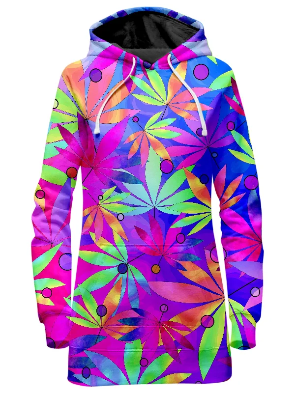 Women's sherpa - lined hoodie for extreme cold weather outdoor activitiesWhimsical Weed Hoodie Dress Women's sherpa - lined hoodie for extreme cold weather outdoor activitiesWhimsical Weed Hoodie Dress
