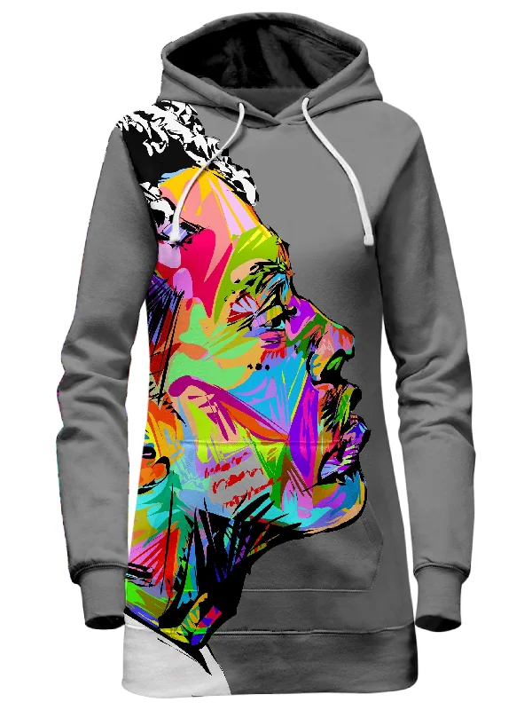 Women's hoodie with a kangaroo pocket and a pom - pom drawstring for added charmXXX Hoodie Dress Women's hoodie with a kangaroo pocket and a pom - pom drawstring for added charmXXX Hoodie Dress
