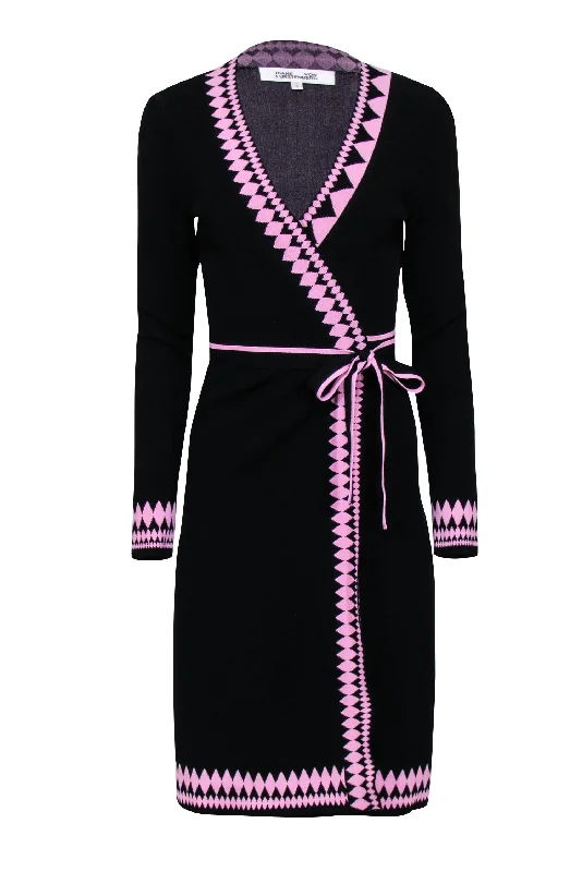 Mini Women Dress with a Short Hem for a Young and Trendy Style Mini Women Dress with a Short Hem for a Young and Trendy Style Diane von Furstenberg - Black Knit Wrap Dress w/ Pink Instarsia Trim Sz S Mini Women Dress with a Short Hem for a Young and Trendy Style Mini Women Dress with a Short Hem for a Young and Trendy Style Diane von Furstenberg - Black Knit Wrap Dress w/ Pink Instarsia Trim Sz S