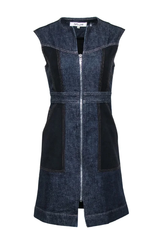 Mermaid - Style Women Dress with a Fitted Silhouette for Special Occasions Mermaid - Style Women Dress with a Fitted Silhouette for Special Occasions Diane von Furstenberg - Dark Wash Denim & Black Zipper Front Dress Sz 2 Mermaid - Style Women Dress with a Fitted Silhouette for Special Occasions Mermaid - Style Women Dress with a Fitted Silhouette for Special Occasions Diane von Furstenberg - Dark Wash Denim & Black Zipper Front Dress Sz 2