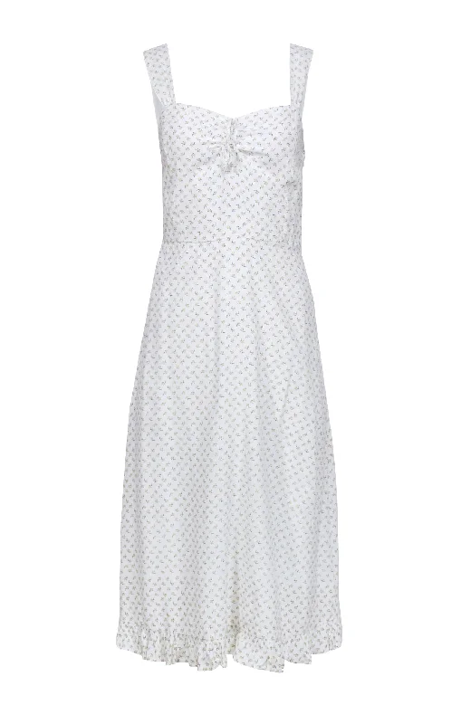 Empire Waist Women Dress to Accentuate the Bust and Conceal the Waist Empire Waist Women Dress to Accentuate the Bust and Conceal the Waist Faithfull the Brand - White Floral Sleeveless "Videlio" Midi Dress Sz 6 Empire Waist Women Dress to Accentuate the Bust and Conceal the Waist Empire Waist Women Dress to Accentuate the Bust and Conceal the Waist Faithfull the Brand - White Floral Sleeveless "Videlio" Midi Dress Sz 6