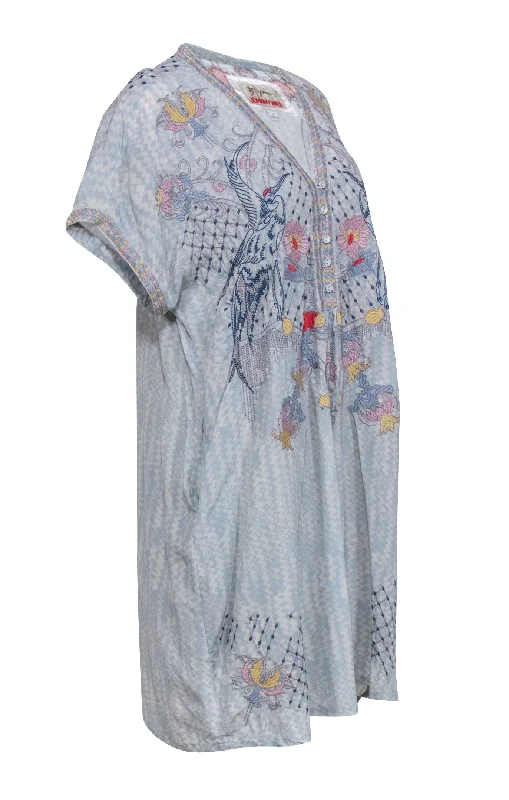Mermaid - Style Women Dress with a Fitted Silhouette for Special Occasions Mermaid - Style Women Dress with a Fitted Silhouette for Special Occasions Johnny Was - Light Blue Floral Embroidered Short Sleeve Dress Sz L Mermaid - Style Women Dress with a Fitted Silhouette for Special Occasions Mermaid - Style Women Dress with a Fitted Silhouette for Special Occasions Johnny Was - Light Blue Floral Embroidered Short Sleeve Dress Sz L