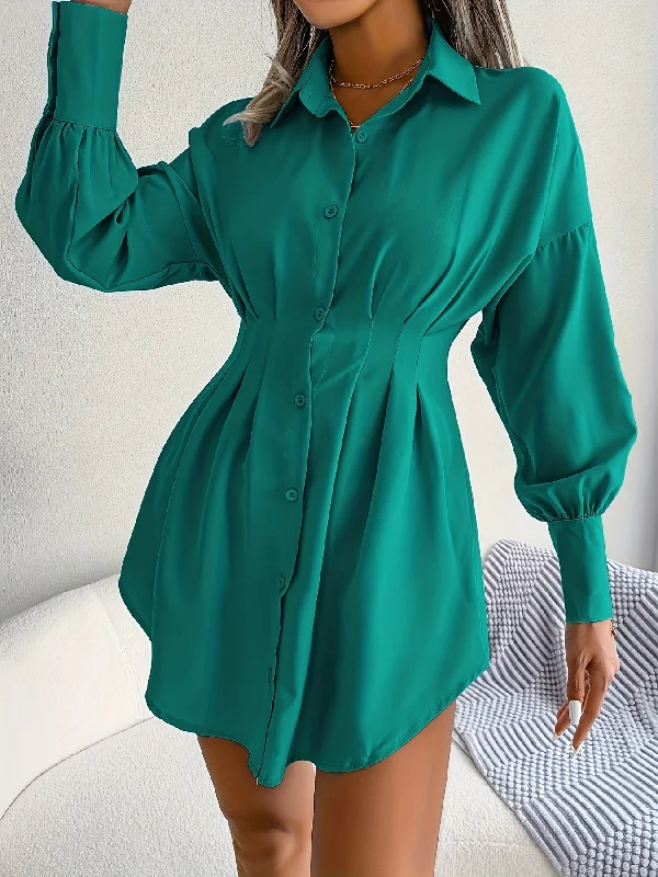 Ruffled Women Dress with Multiple Layers for a Playful and Girly Style Ruffled Women Dress with Multiple Layers for a Playful and Girly Style Sixsr Long Sleeve Mini Shirt Dress, Button Up Casual Dress For Fall & Spring, Women's Clothing