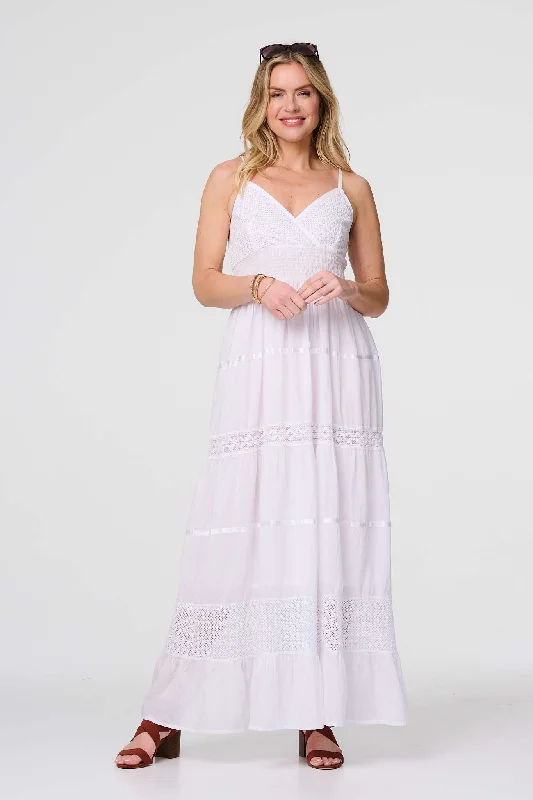 Maxi dresses with ribbed textures for a unique and tactile lookBroderie Anglaise Cami Maxi Dress Maxi dresses with ribbed textures for a unique and tactile lookBroderie Anglaise Cami Maxi Dress