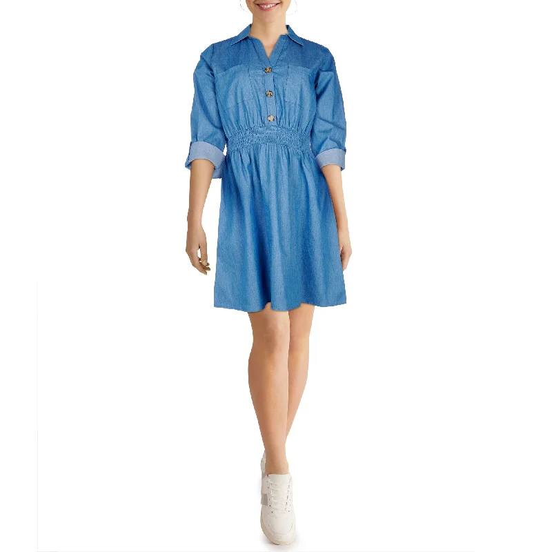 Velvet maxi dresses with long sleeves for winter weddingsmySTYLE Women's Street Smart Pocket Denim Dress Velvet maxi dresses with long sleeves for winter weddingsmySTYLE Women's Street Smart Pocket Denim Dress