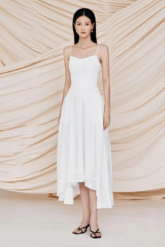 Midi dresses with denim fabric for a casual yet stylish day outAcacia Gathered Cami Tussah Silk Midi Dress Midi dresses with denim fabric for a casual yet stylish day outAcacia Gathered Cami Tussah Silk Midi Dress