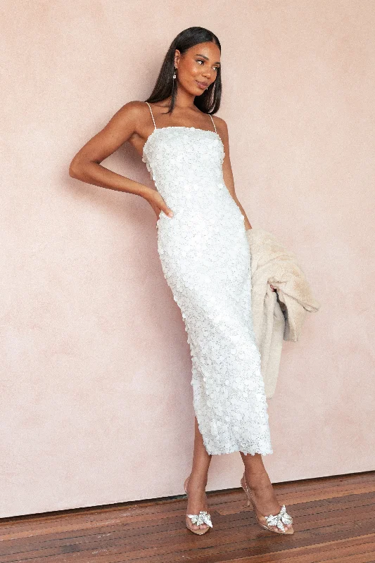 Midi dresses with off - the - shoulder necklines for a flirty lookLetta Midi Dress - White Midi dresses with off - the - shoulder necklines for a flirty lookLetta Midi Dress - White