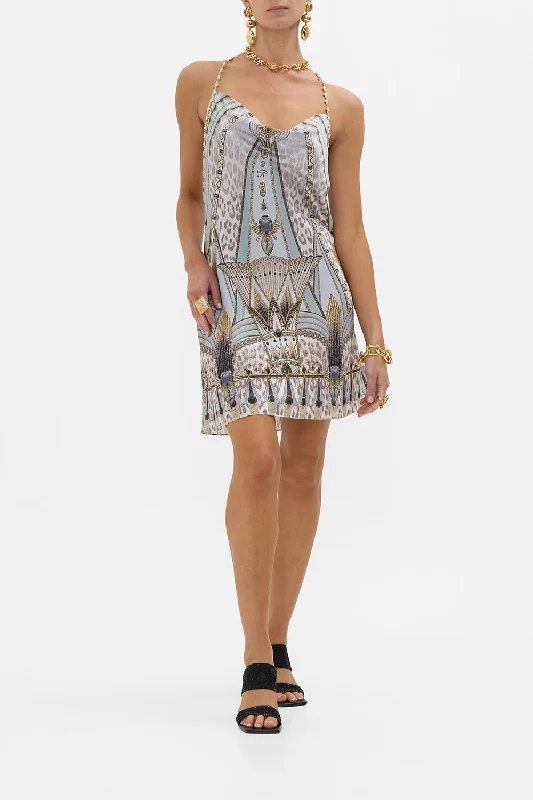 Plaid mini dresses for fall fashionSHORT BIAS HALTER DRESS SAHARA STARLET